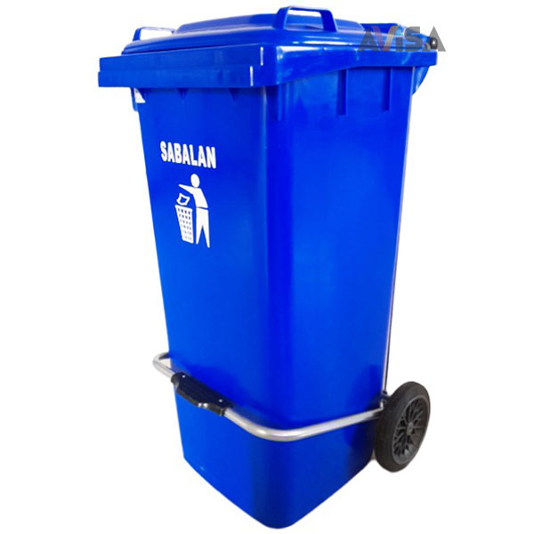 سطل زباله 120 لیتری چرخدار پدالدار