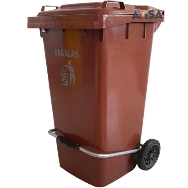 سطل زباله 240 لیتری چرخدار پدالدار
