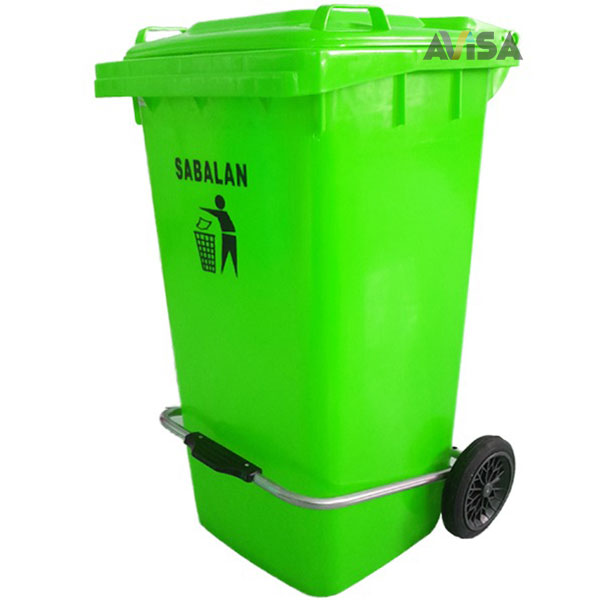 سطل زباله 240 لیتری چرخدار پدالدار (قیمت عمده)